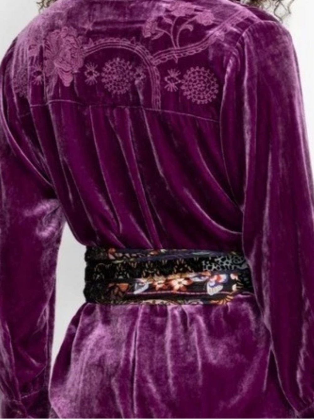 Johnny Was Catherine Belt Soundbath Navah Velvet Burnout Embroidered Boho NWT - Picture 7 of 10